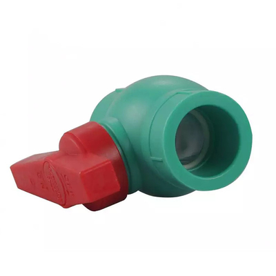 De groene Kogelklep 1.6MPa Één van 2 Duimpvc het Plastic Rode Handvat van de ManierKogelklep