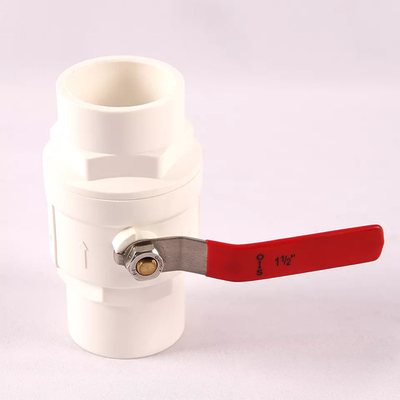Tweedelige pvc-Irrigatie Plastic Kogelklep met Roestvrij staalhandvat