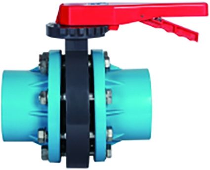 Van de het WafeltjeVleugelklep van Pvc van RPP PVDF de Zwarte van de de Corrosieweerstand