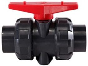 De donkere Kogelklep van pvc van Gray Chemical Plastic Ball Valve Hydrophobic 1