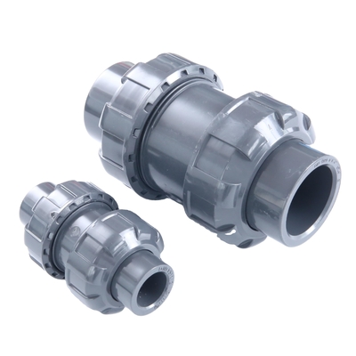 2 duim Dubbele Unie Hydraulische de Controleklep van 4 Duimpvc van Kogelkleppvc