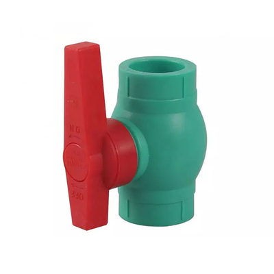 De groene Kogelklep 1.6MPa Één van 2 Duimpvc het Plastic Rode Handvat van de ManierKogelklep