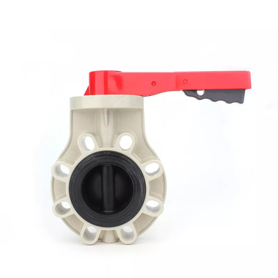 Anticorrosion Pvc van de Flensupvc Vleugelklep 4 Duim met Wafeltjehandvat