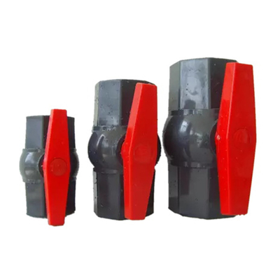 Achthoekig Plastic Kogelkleppvc 4 Duim Lange Handvat Interne Draad