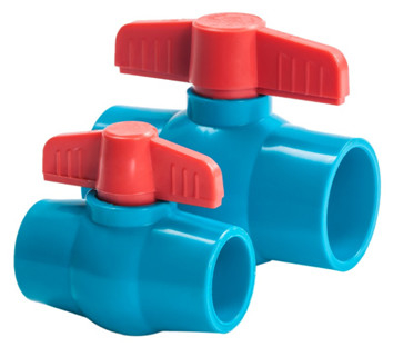 Van de Klep Blauwe Pvc van pvc van de verontreinigingspreventie de Kegel Compacte Kogelklep
